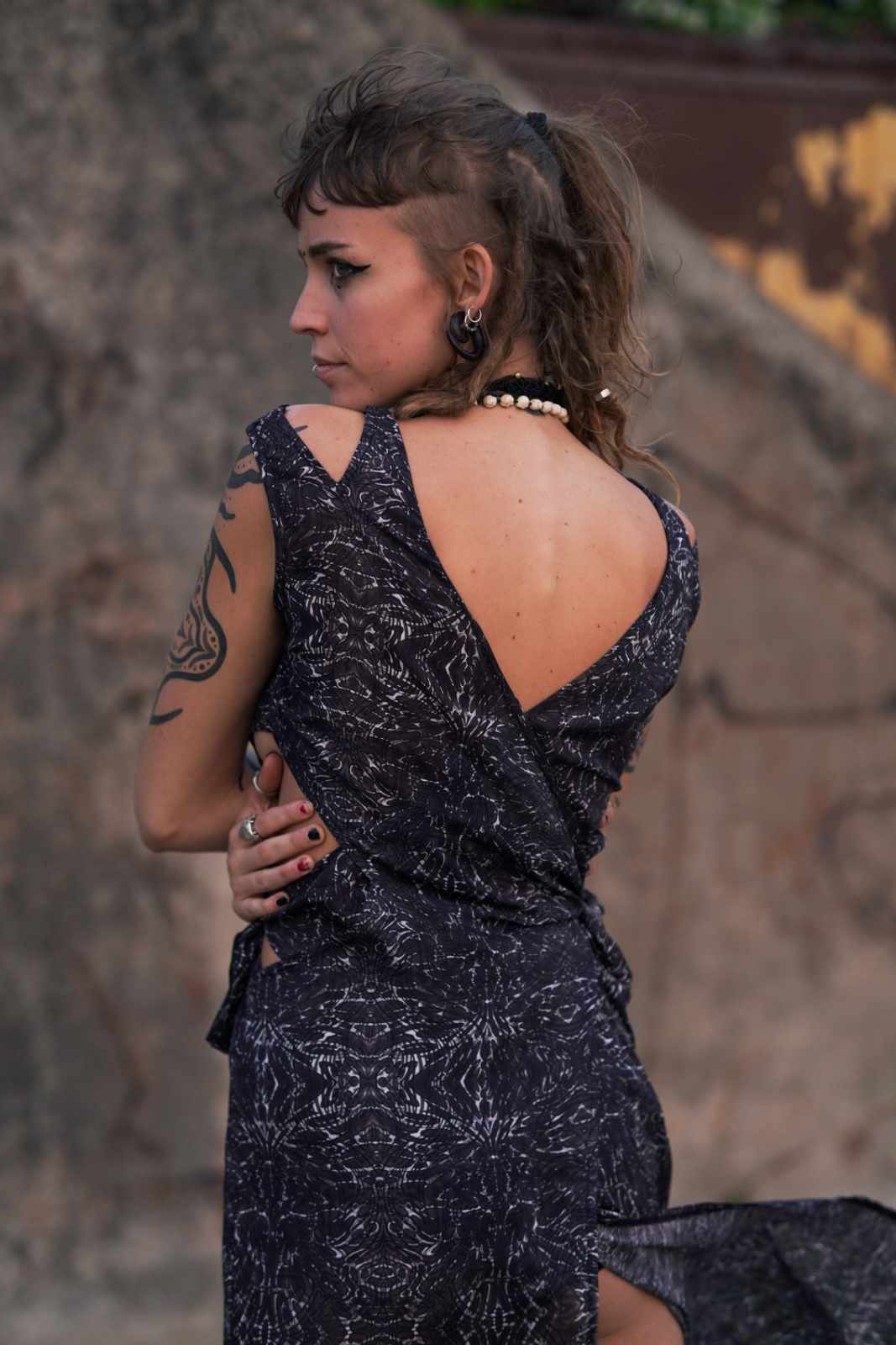 After-burn v2 Qi Pao Kleid - Damen Bohemian Kleid