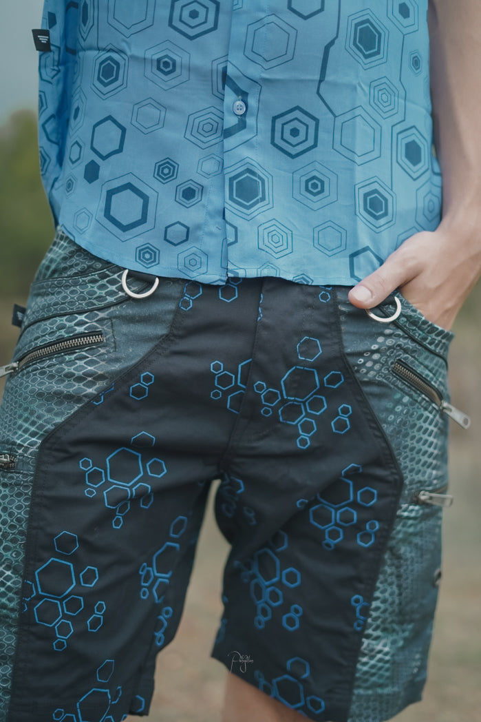 PYTHON DREAMS - Digitale Molekulare Python Bedruckte Herren-NY-Shorts