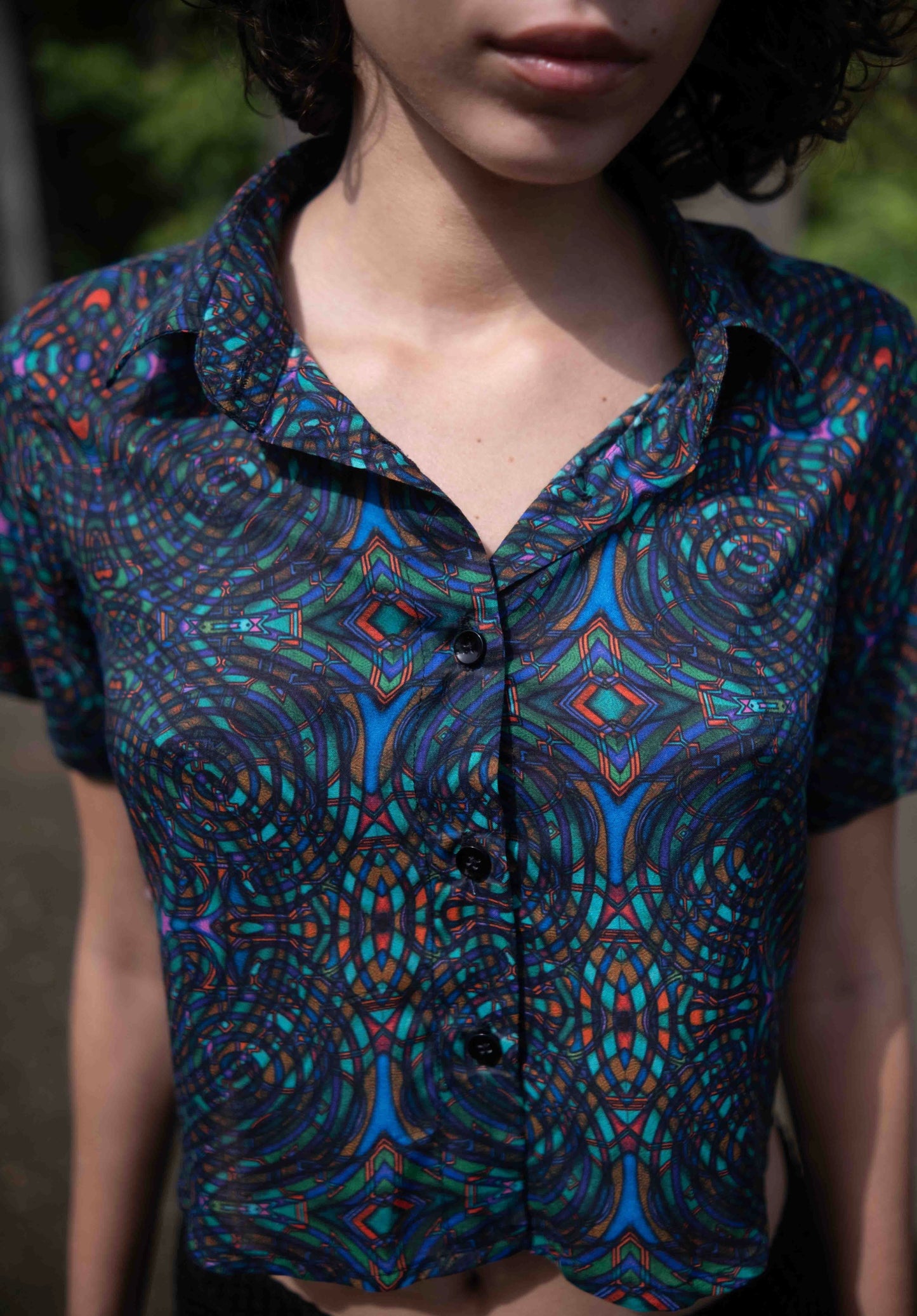 MYCELIUM | Bambusstoff Kunstkleidung Damen Crop Top Shirt