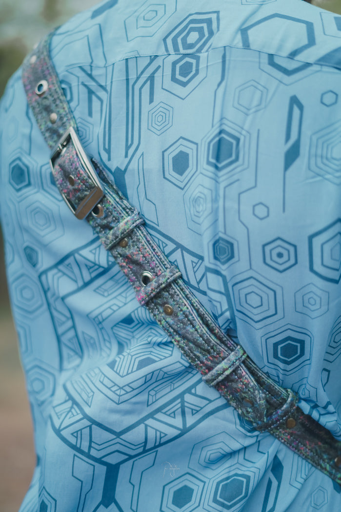 EQUILIBRIUM Geometrische Umhängetasche – Psytrance Festival Sling Bag