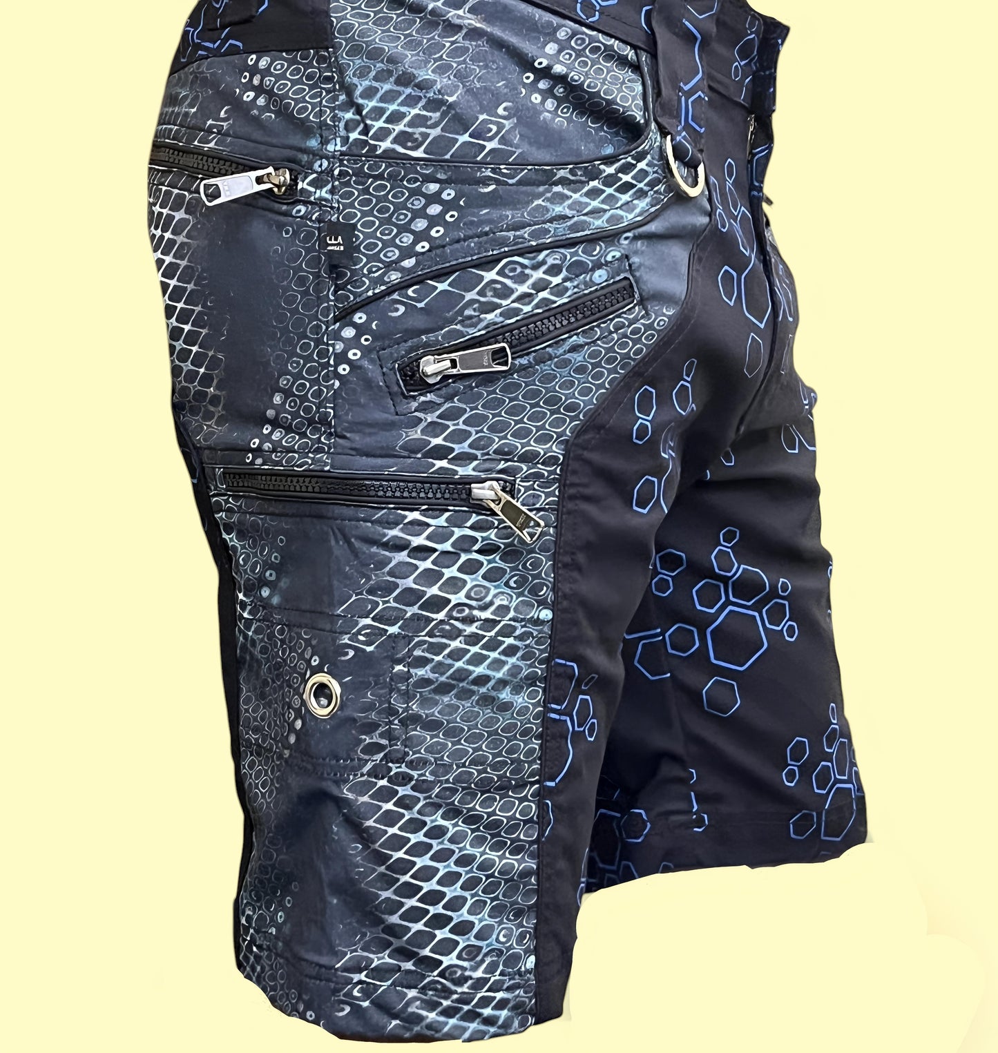 PYTHON DREAMS - Digitale Molekulare Python Bedruckte Herren-NY-Shorts