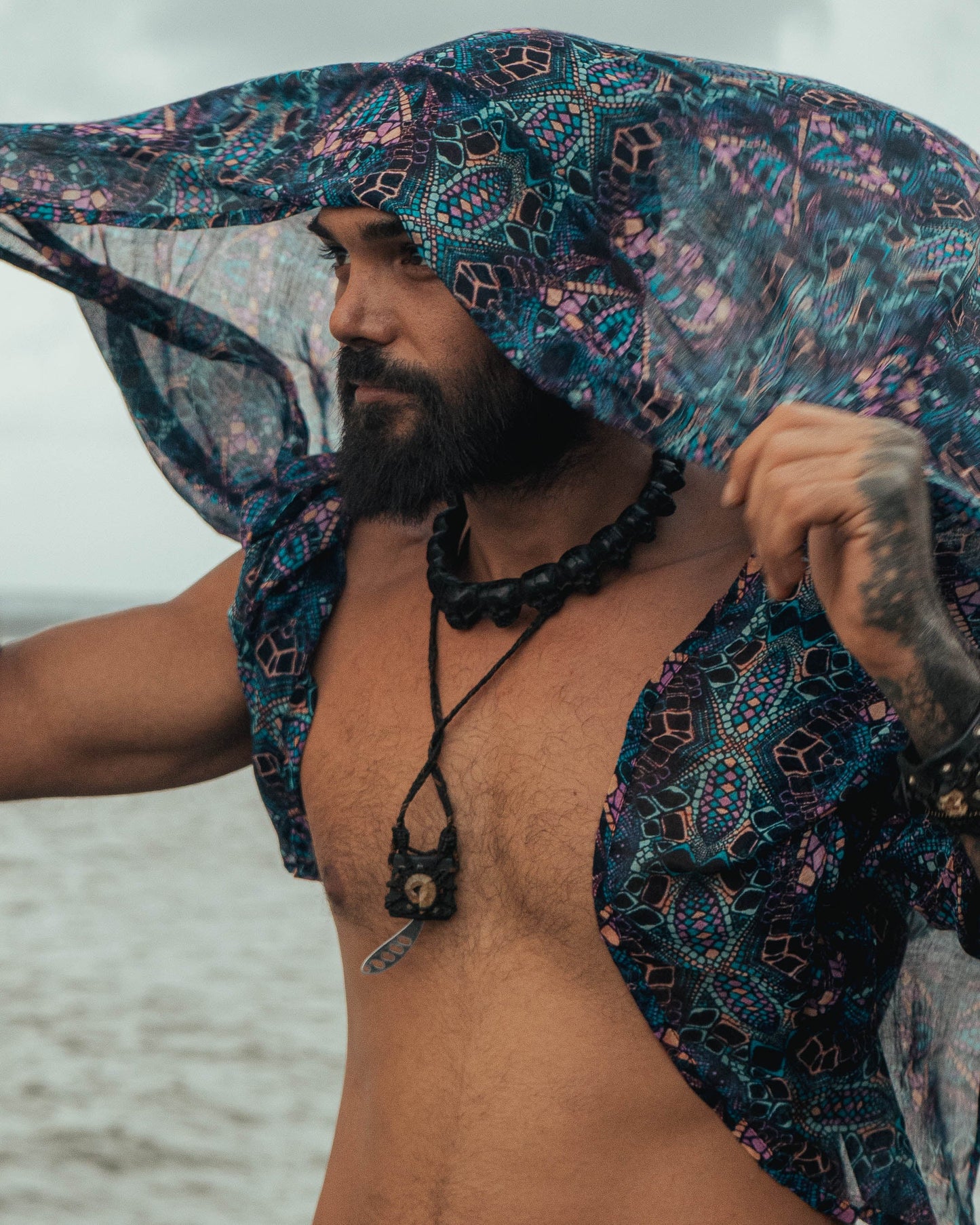 Kaleidoskop| Bambus - Modalgewebe Schal | Leichter Sommerstrand Schal