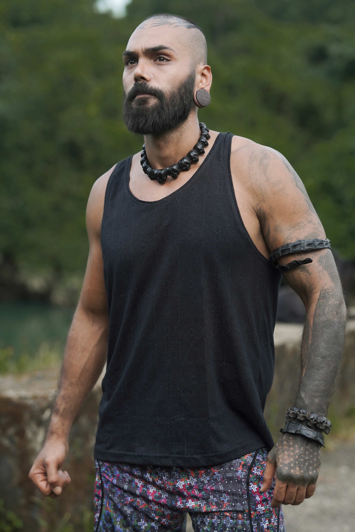MAGMA CODEX| Psychedelische Tank-T-Shirts für schwarze Männer