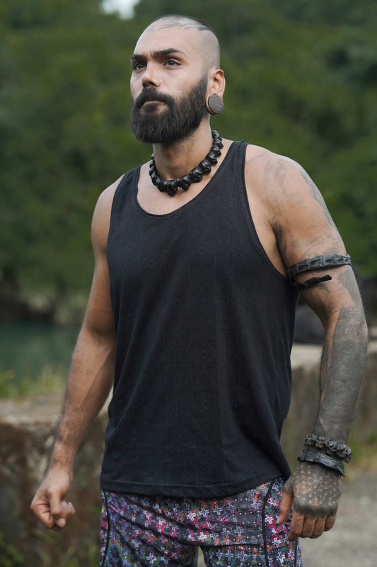 MAGMA CODEX| Psychedelische Tank-T-Shirts für schwarze Männer