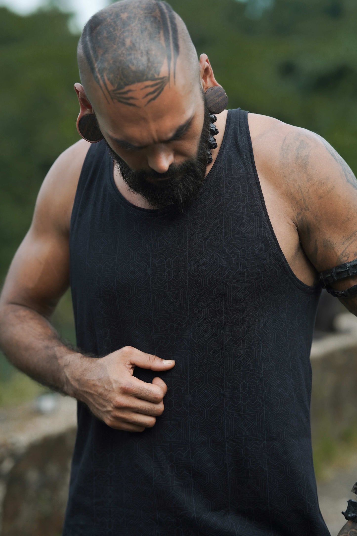 MAGMA CODEX| Psychedelische Tank-T-Shirts für schwarze Männer