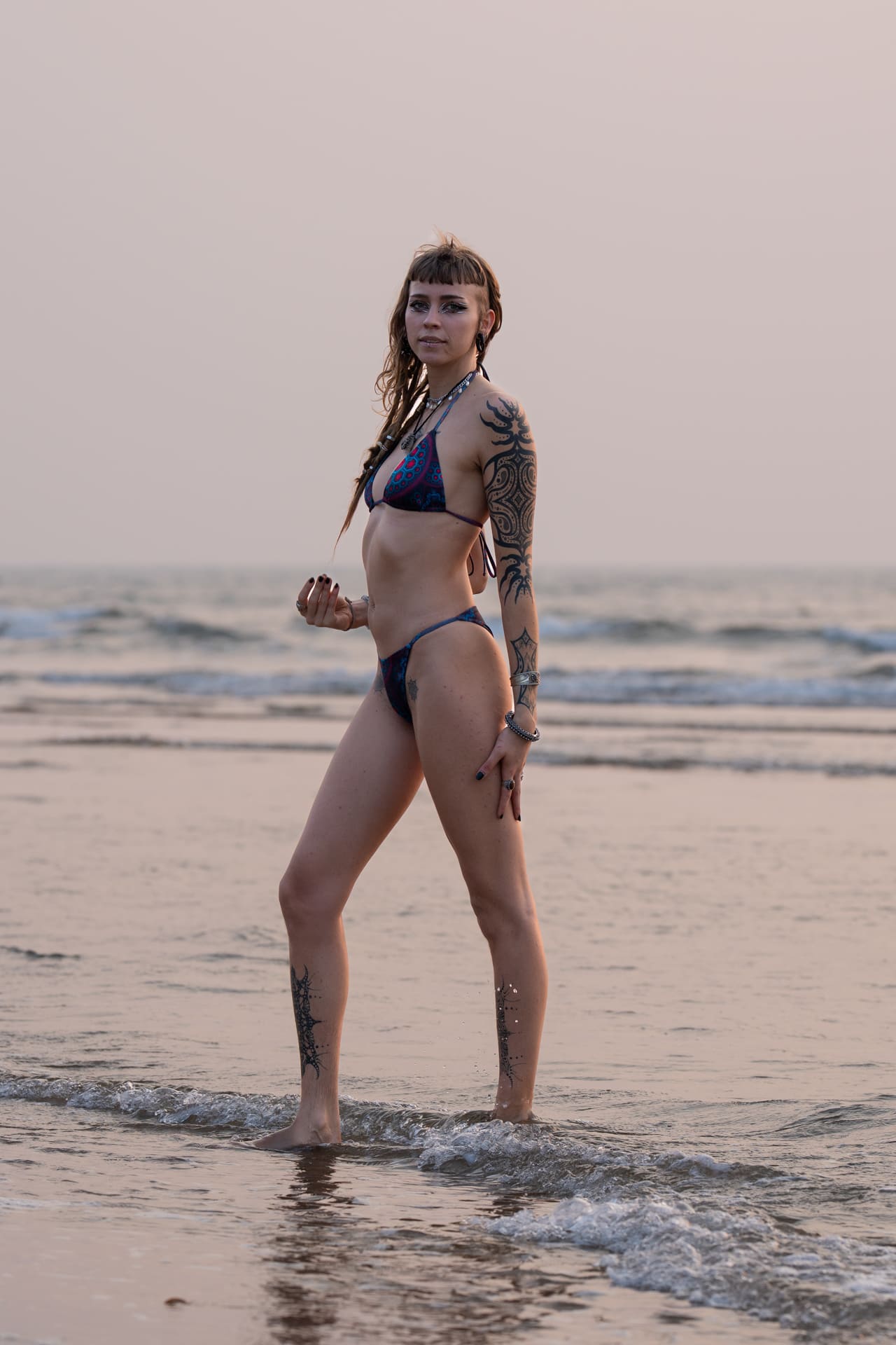 Molecule Haze – Psychedelisches Rave-Bademoden-Bikini-Set für Damen