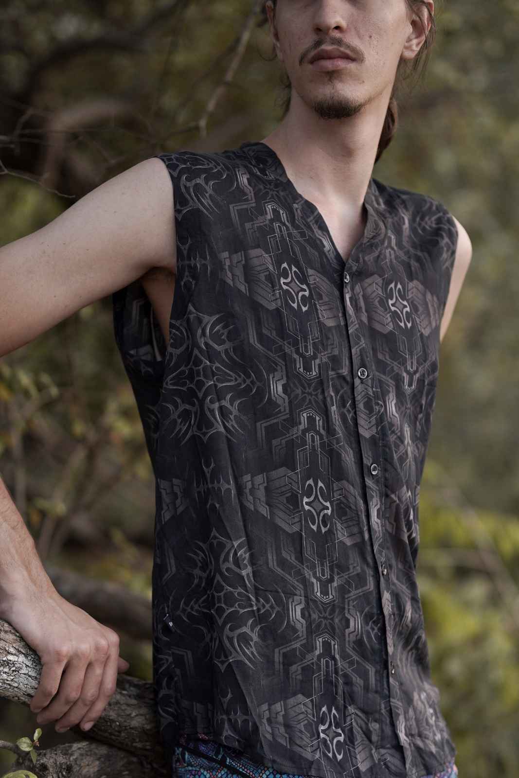 PIRATES OF CHAPORA Gothic Ärmelloses Kunst-Shirt aus Bambus