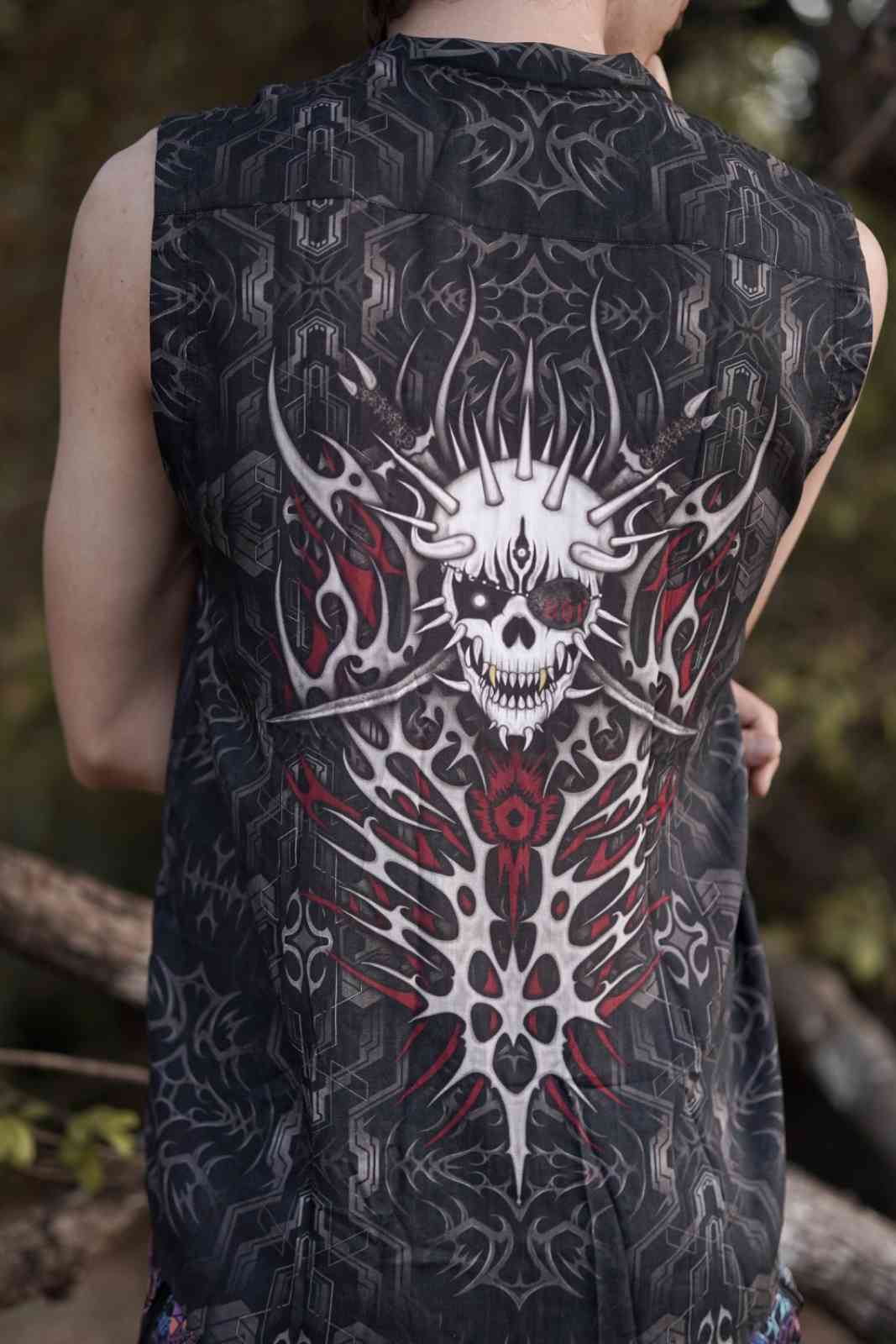 PIRATES OF CHAPORA Gothic Ärmelloses Kunst-Shirt aus Bambus
