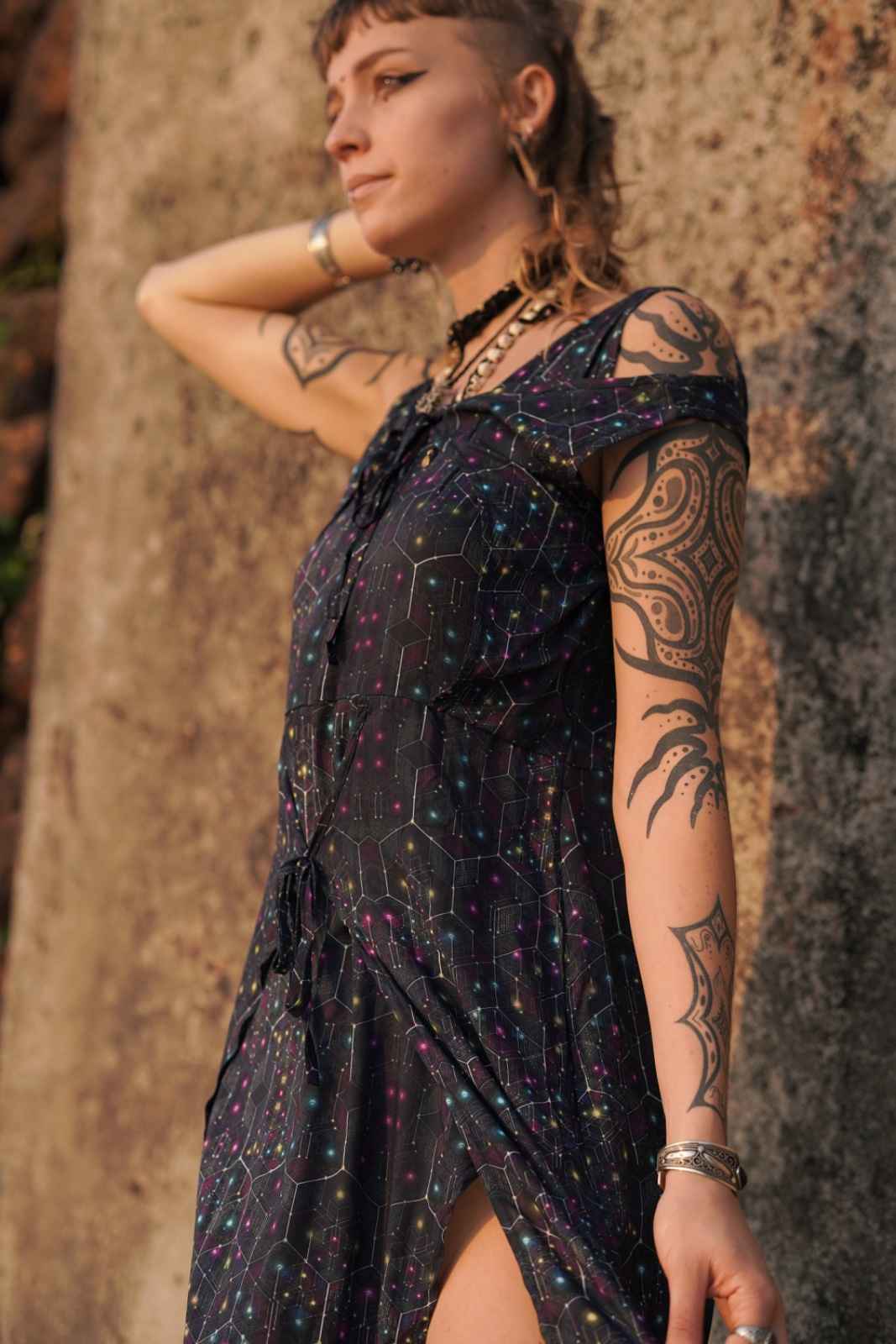 Neurosomatic Circuit Boho Feenkleid - Bambus Damenkleid