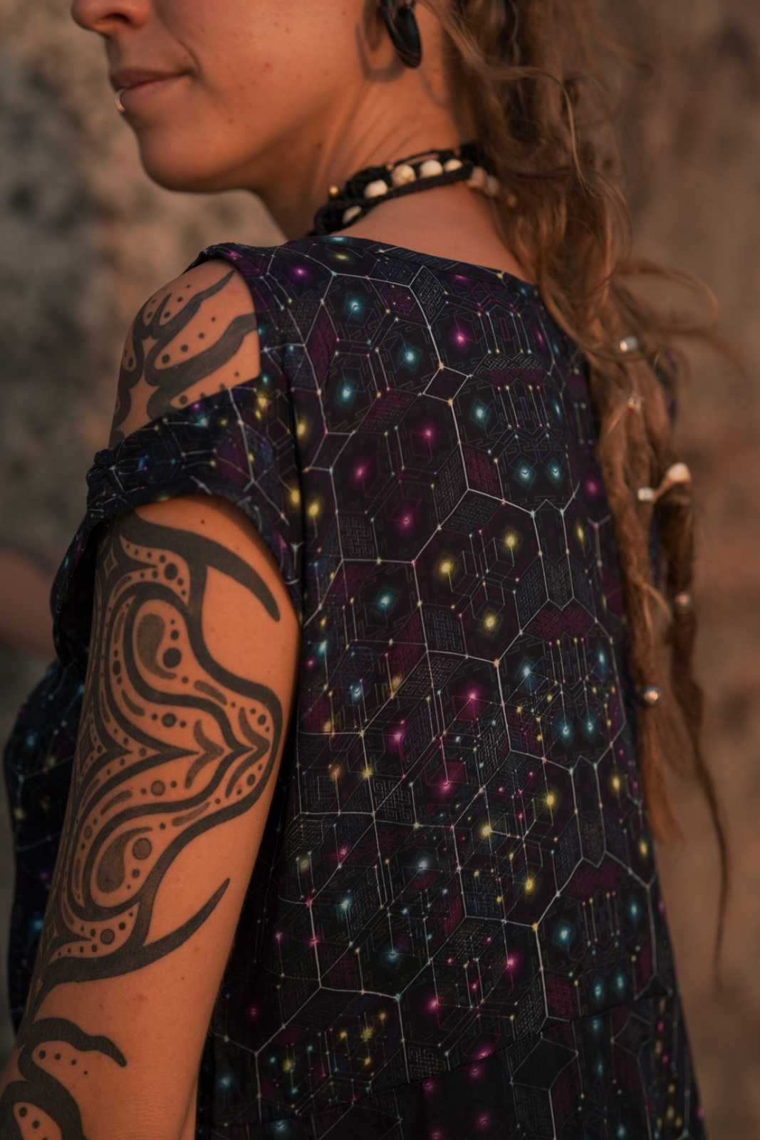 Neurosomatic Circuit Boho Feenkleid - Bambus Damenkleid