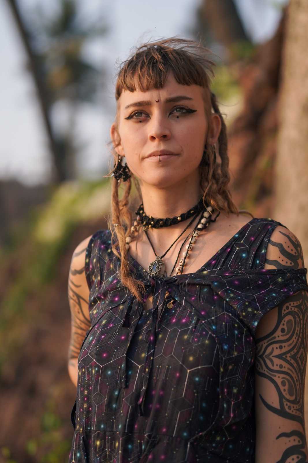Neurosomatic Circuit Boho Feenkleid - Bambus Damenkleid