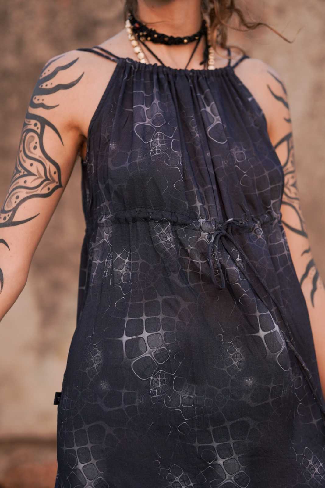 Levitance - Empire-Kleid Boho Bambus Damen Langes Kleid
