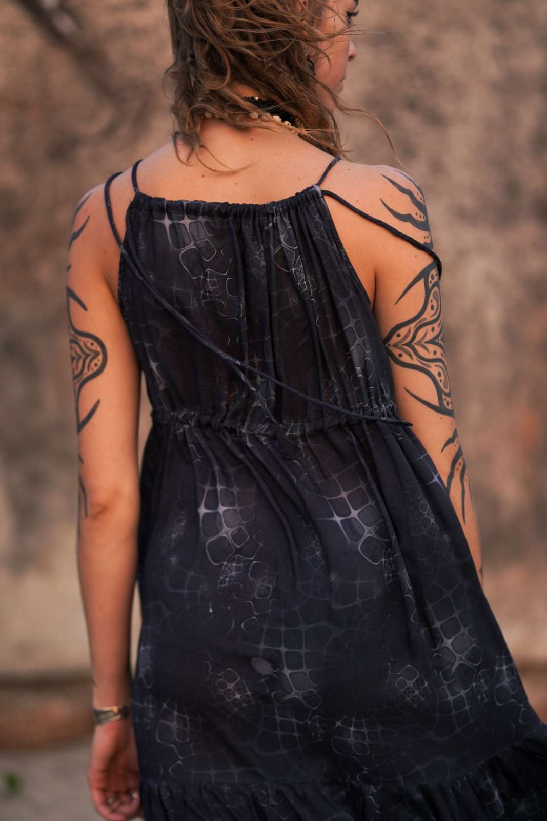 Levitance - Empire-Kleid Boho Bambus Damen Langes Kleid