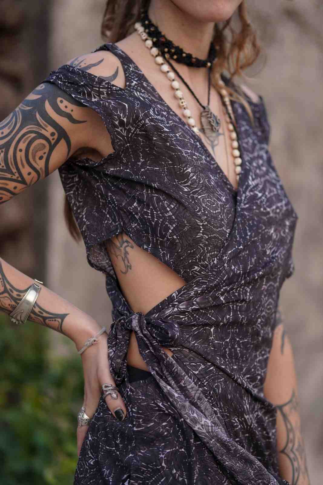 After-burn v2 Qi Pao Kleid - Damen Bohemian Kleid