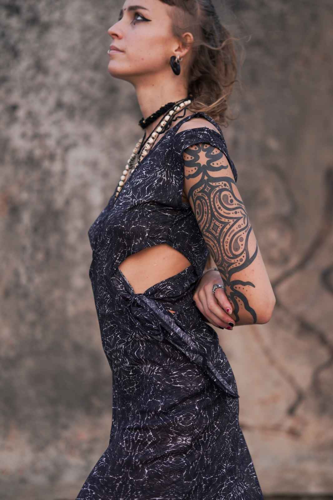 After-burn v2 Qi Pao Kleid - Damen Bohemian Kleid