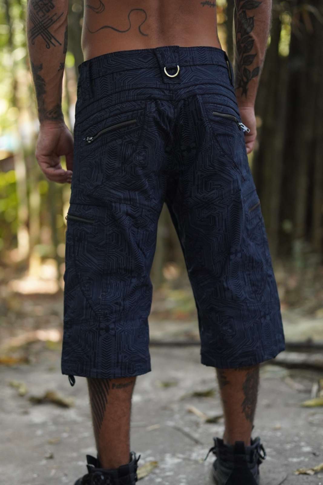 LA Metanoia 3/4 Cargo Short – Indigo Blue Herren Art Wear Shorts