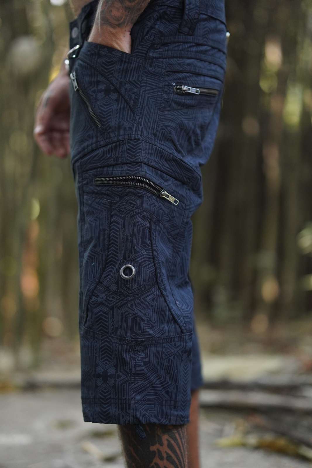 LA Metanoia 3/4 Cargo Short – Indigo Blue Herren Art Wear Shorts