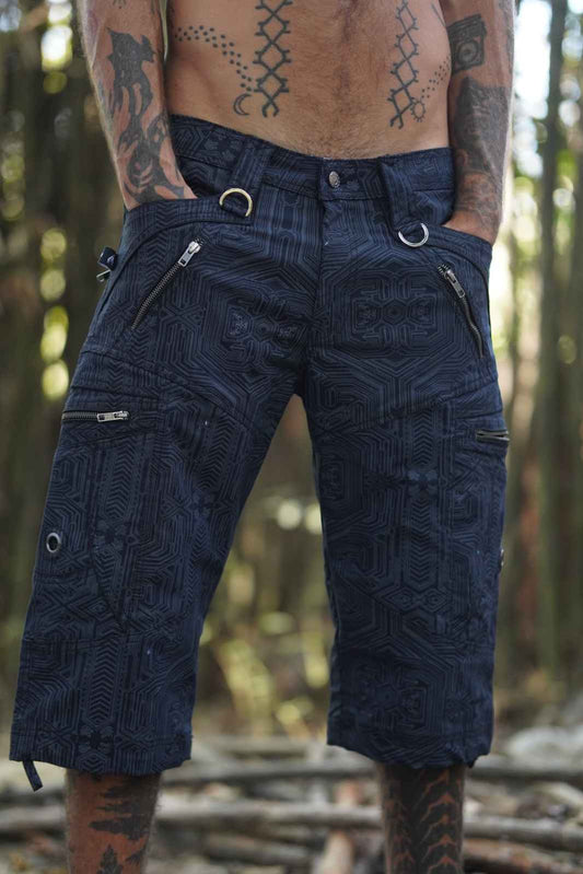 LA Metanoia 3/4 Cargo Short – Indigo Blue Herren Art Wear Shorts