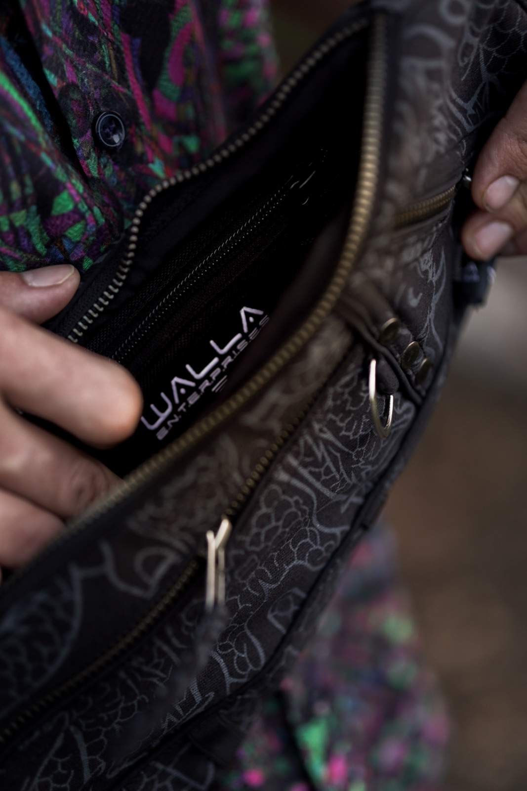 VANTA DRAGON Rave Umhängetasche – Psychedelische Festival-Canvas-Sling-Bag