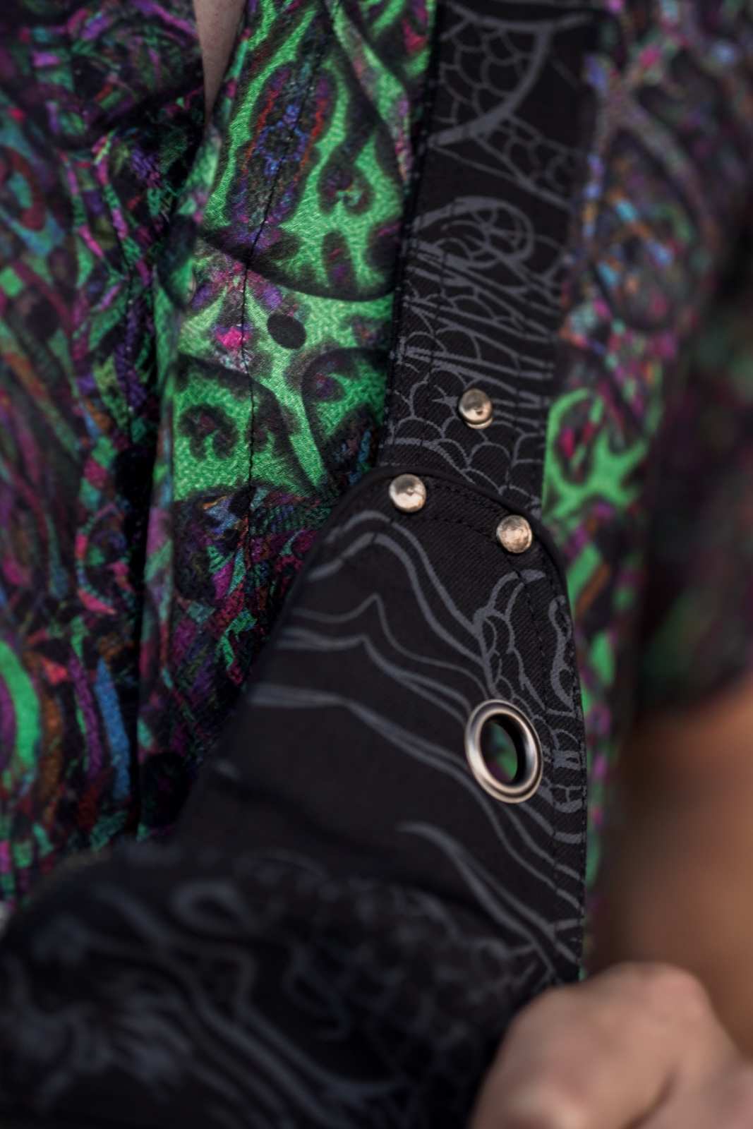 VANTA DRAGON Rave Umhängetasche – Psychedelische Festival-Canvas-Sling-Bag